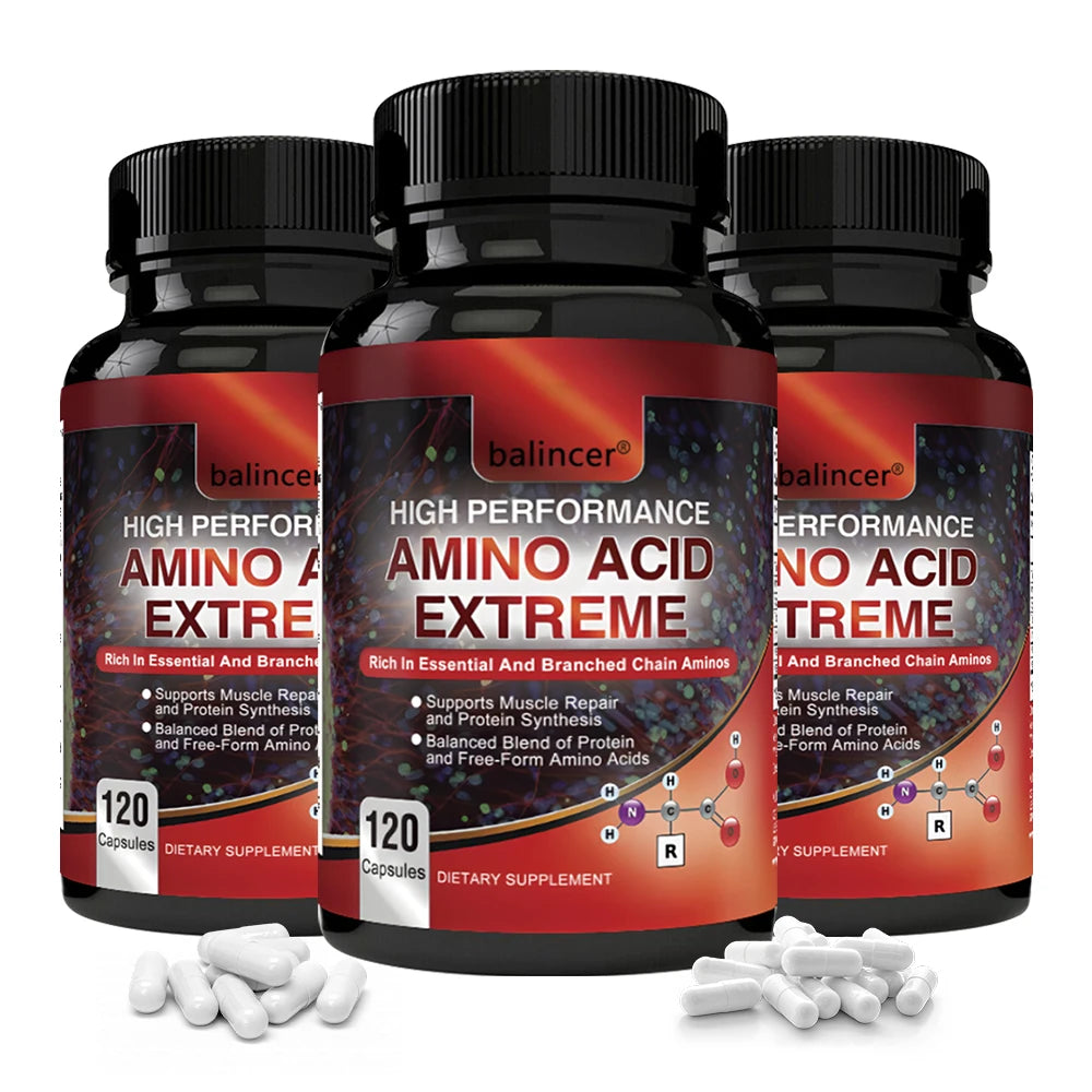 Complete Amino Acids + BCAAs - Muscle Recovery, Repair & Growth Supplement