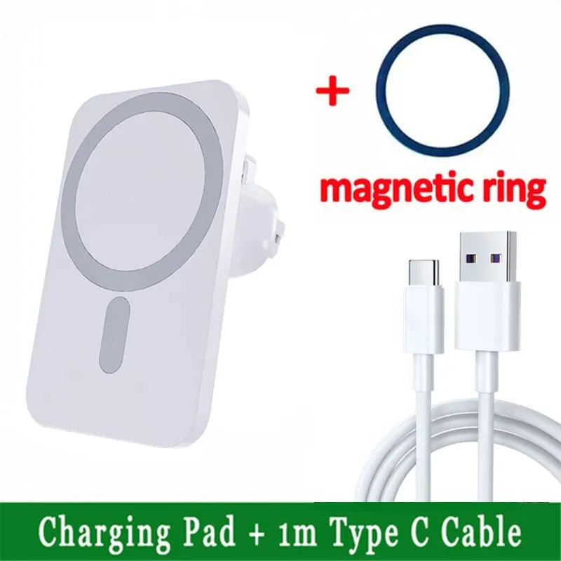 30W MagSafe Magnetic Car Charger Mount - Fast Wireless Charging for iPhone 12-15 Series