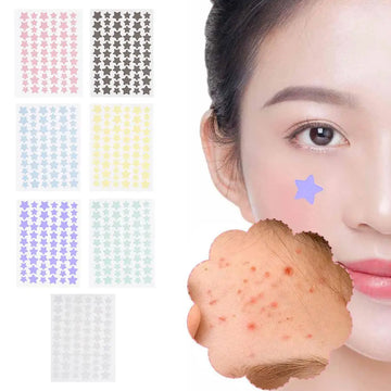 Colorful Star-Shaped Acne Patches - 60 Pack | Cute Pimple Stickers
