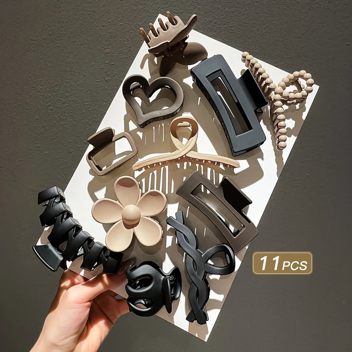 Frosted Hair Clip Set – Women's Back Head Clips for Thick & Thin Hair