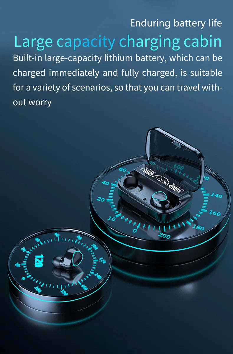 M10 Wireless Earbuds with Power Bank - Sports & Gaming Headphones