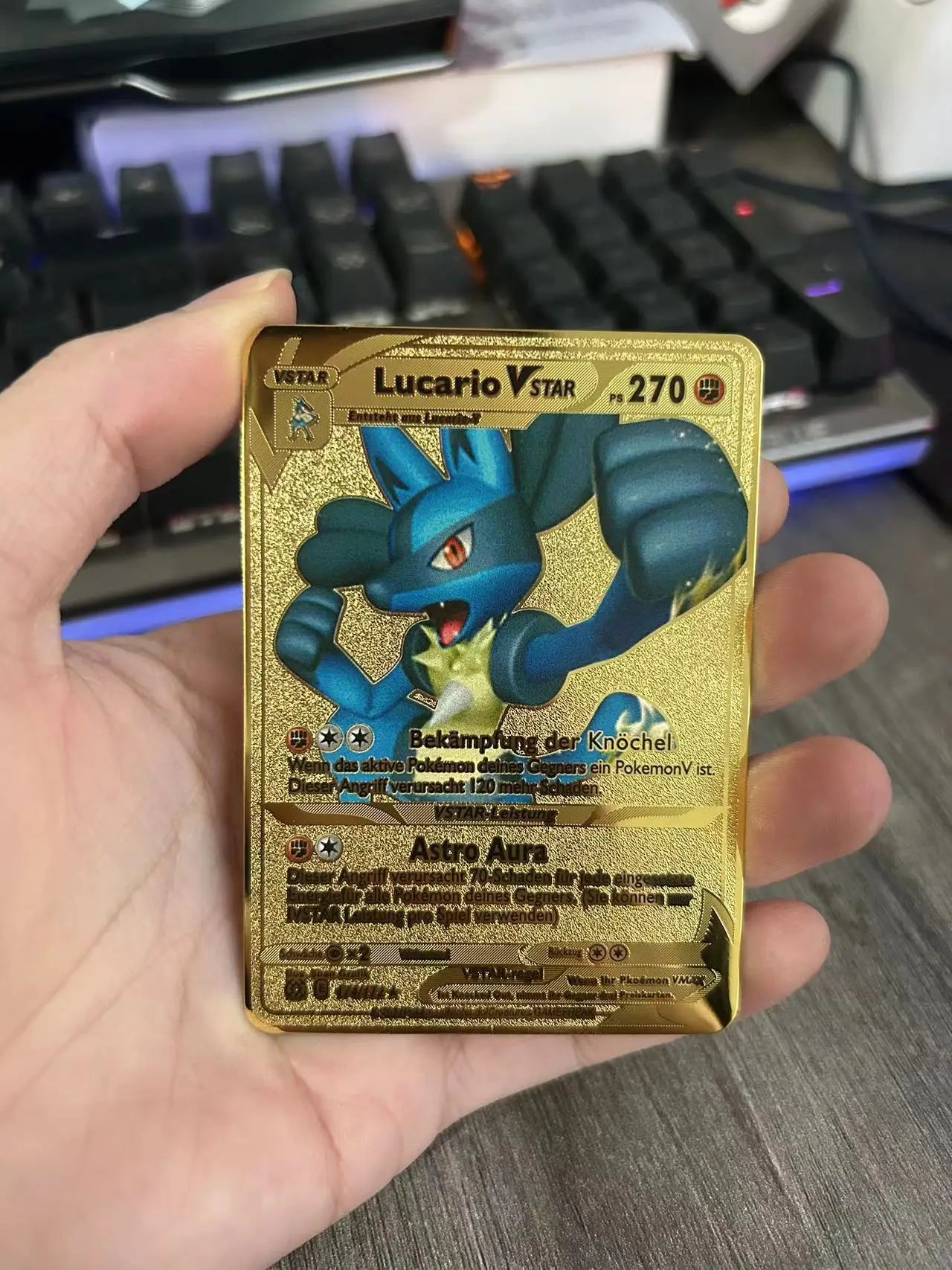 Spanish Pokemon Metal Cards – Mewtwo, Pikachu GX & Charizard VMAX Set