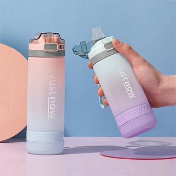 600ml Water Bottle with Straw - BPA-Free Portable Sports Bottle for Outdoor Activities