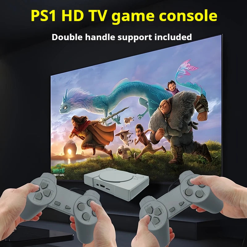 Retro Game Console - 620 Built-In Classic Games with Dual Gamepads & HD Output