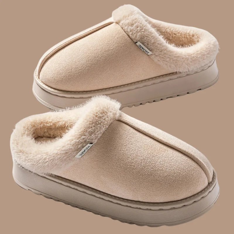 Women's Winter Slippers - Non-Slip Plush Fleece Lined Indoor House Shoes with Soft Sole