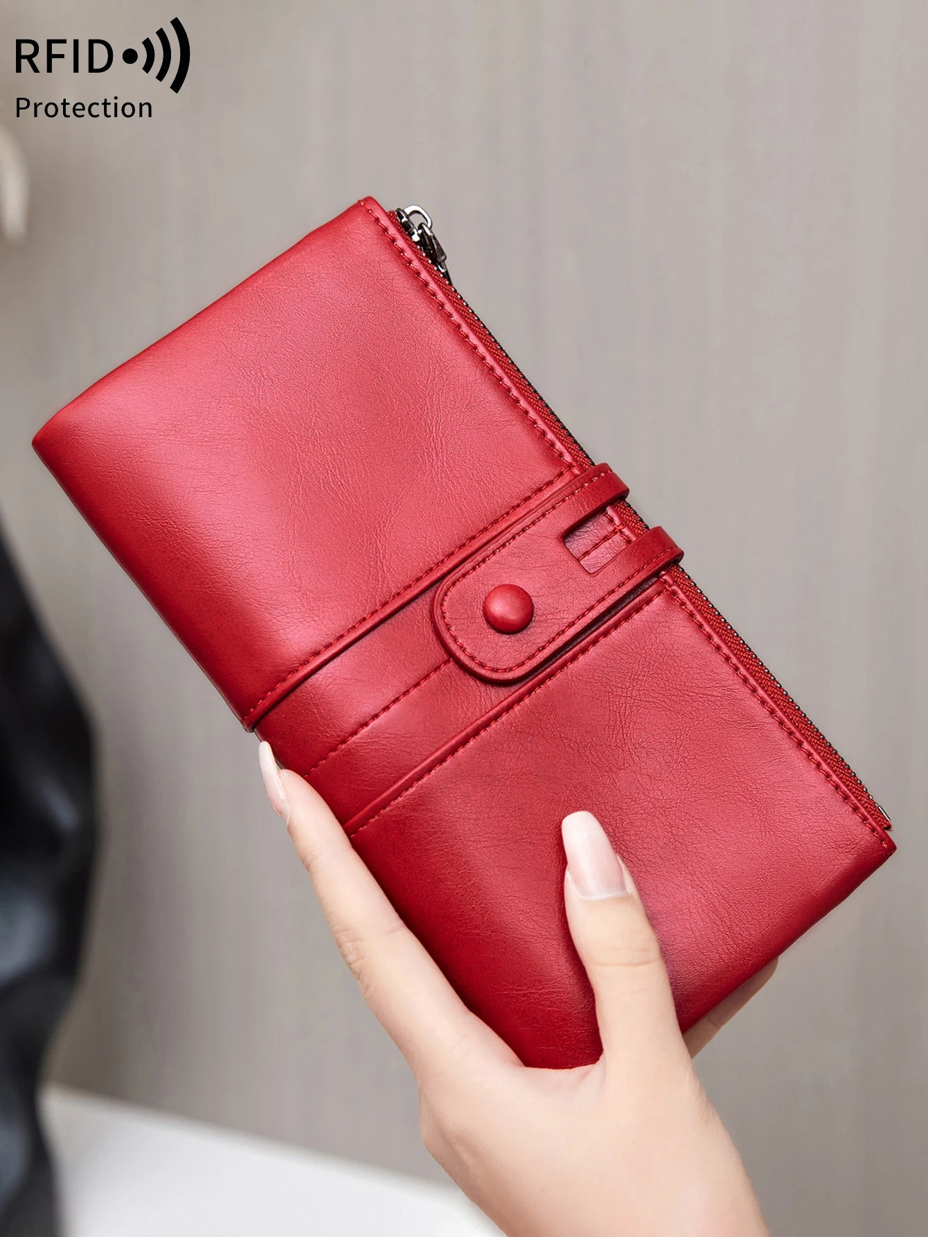 Women’s Long Wallet – PU Leather Handbag