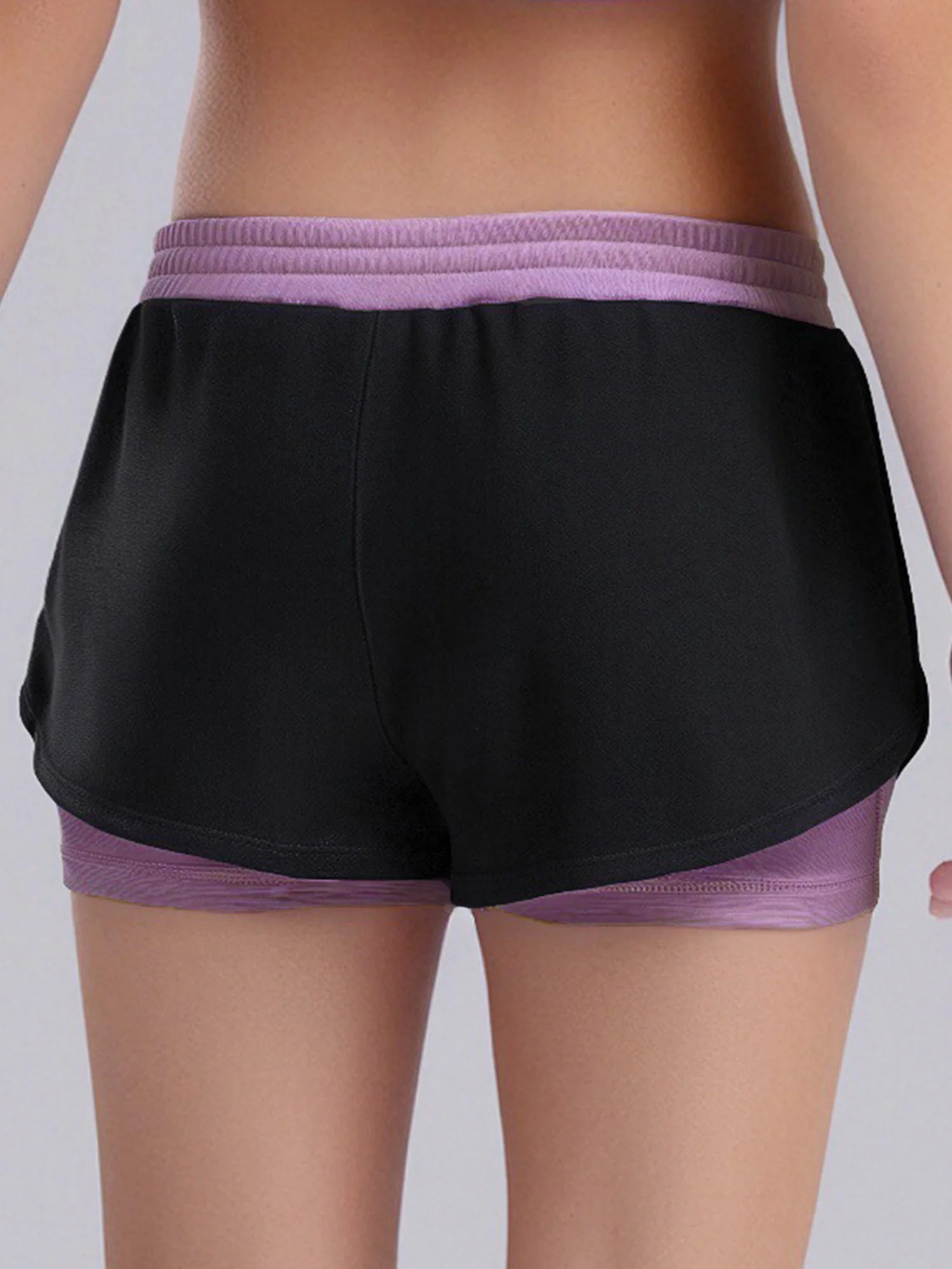 Girls Athletic Shorts - Double-Layer Sports Shorts for Yoga, Running & Workout (Ages 4-14)