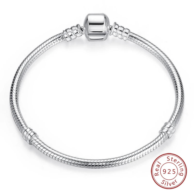 Silver Star Moon Clover Bracelet – DIY Charm Birthday Jewelry