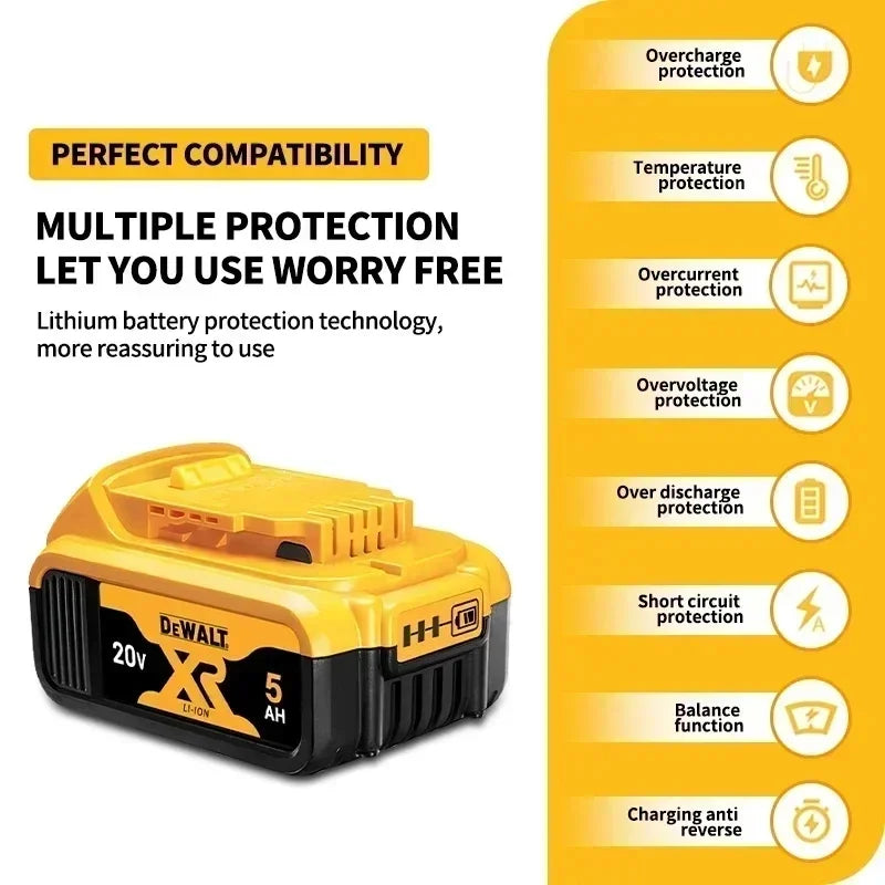🔋 FLASH SALE! 100% Original DeWalt 20V 6.0Ah Battery 4-Pack - High Performance Lithium-Ion Power