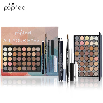 POPFEEL Eye Makeup Set – Eyeshadow, Eyeliner & Mascara All-in-One Kit