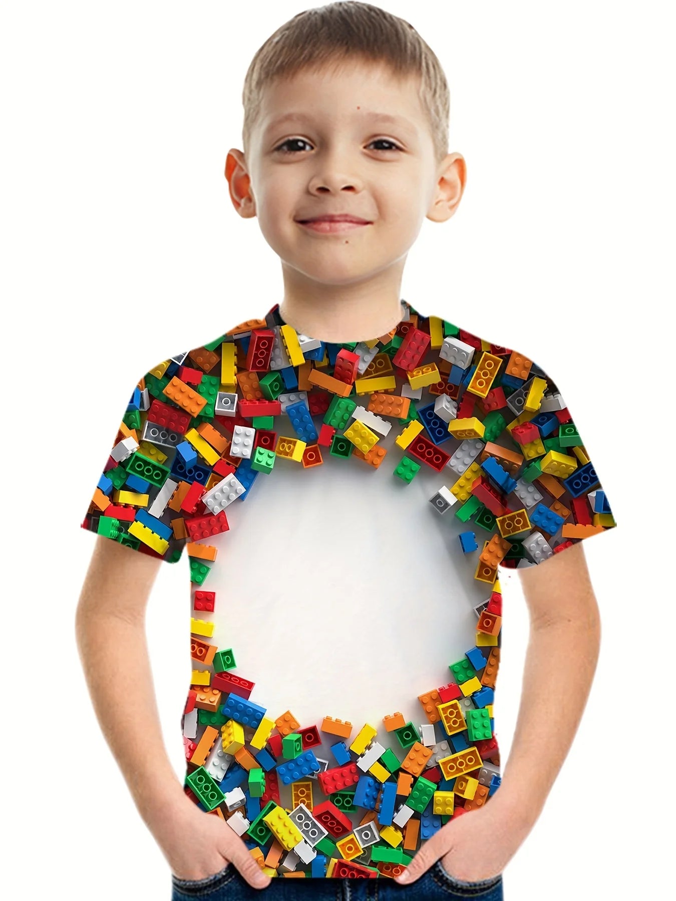 Kids 3D Print T-Shirt - Cool Graphic Short Sleeve Tee for Boys & Girls Ages 7-13