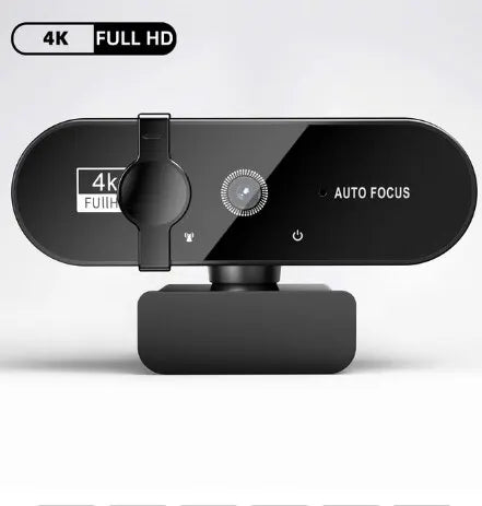 4K Webcam with Autofocus & Microphone - HD USB Camera for PC Laptop Streaming & Video Calls