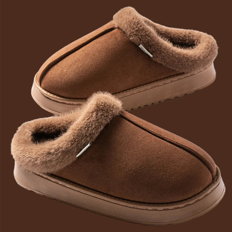 Women's Winter Slippers - Non-Slip Plush Fleece Lined Indoor House Shoes with Soft Sole