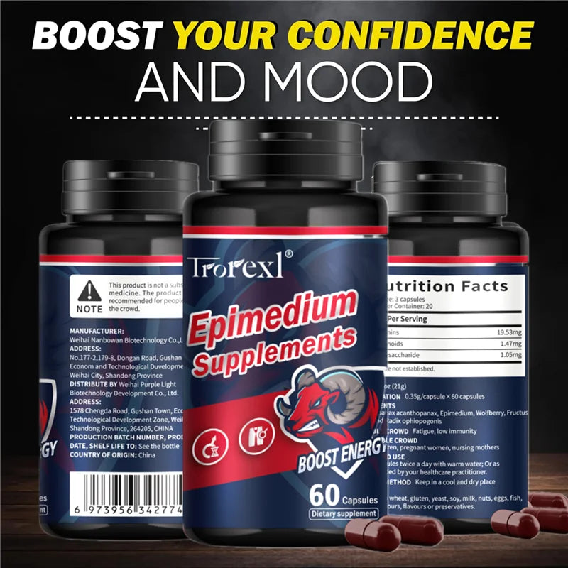 Epimedium Men's Performance Supplement - Endurance, Energy & Vitality Support