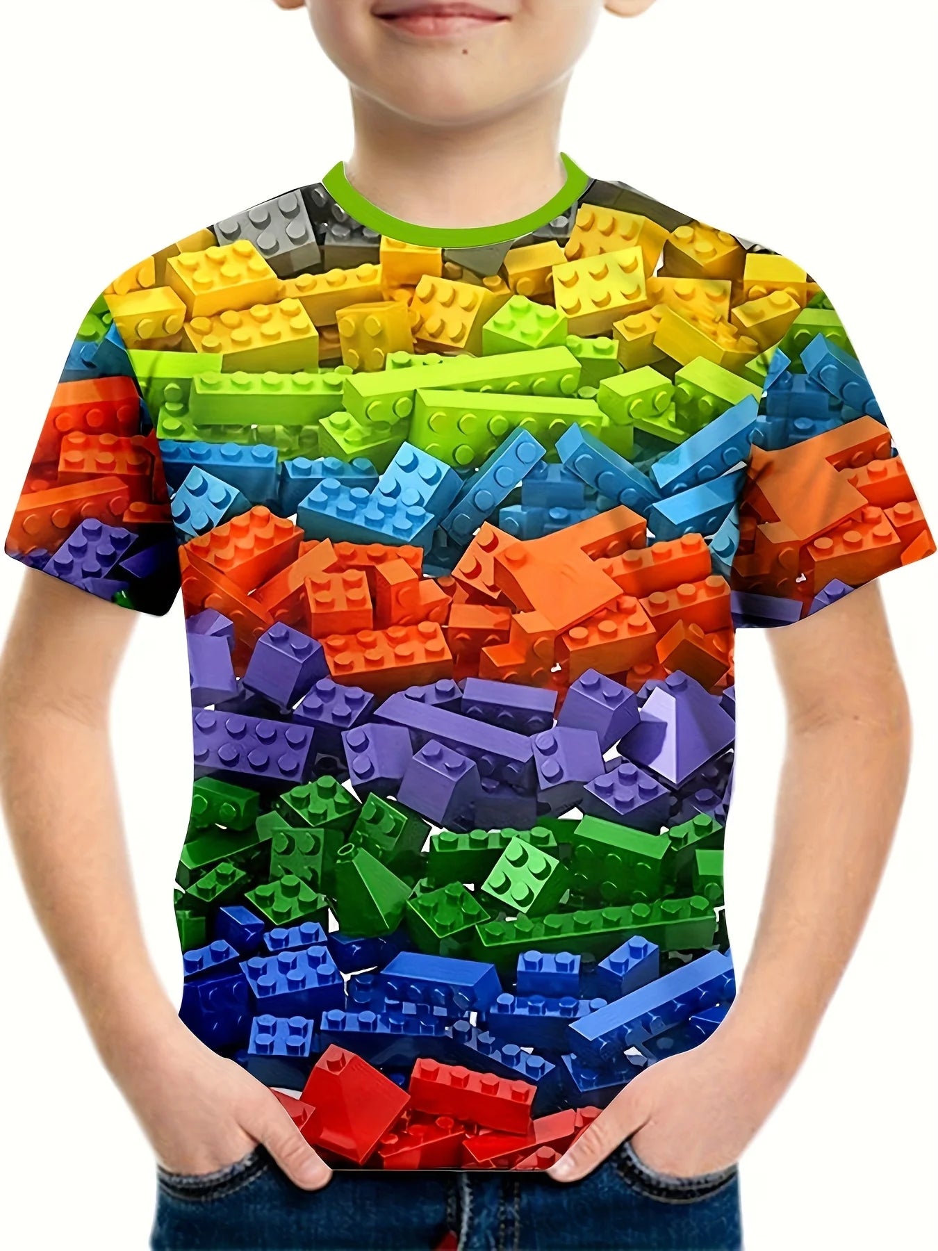 Kids 3D Print T-Shirt - Cool Graphic Short Sleeve Tee for Boys & Girls Ages 7-13