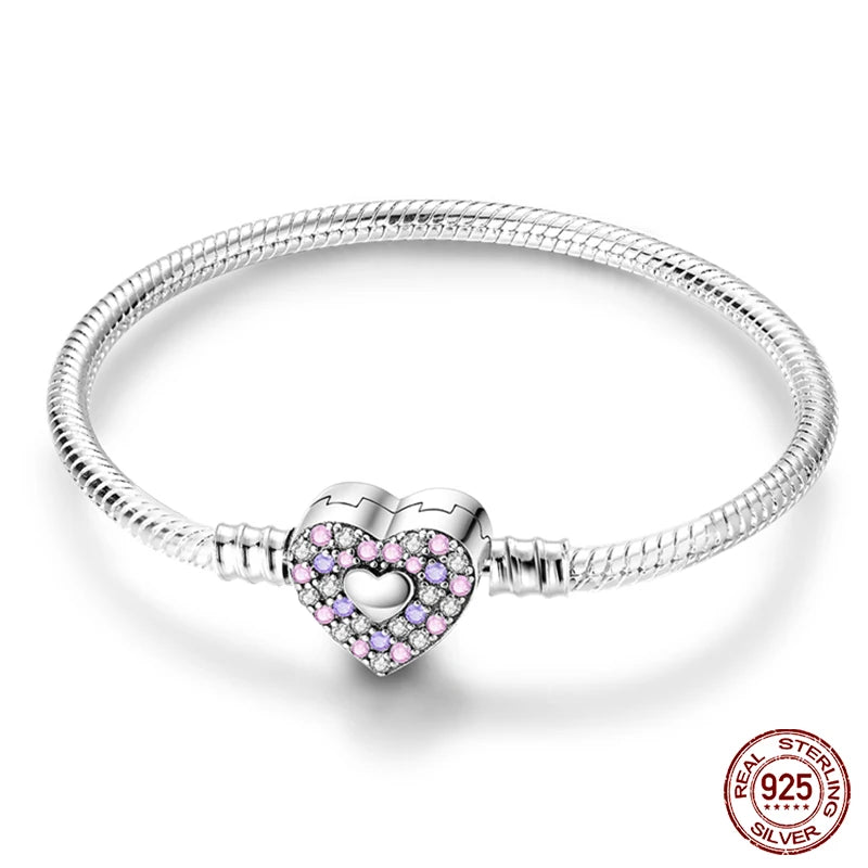 Silver Star Moon Clover Bracelet – DIY Charm Birthday Jewelry