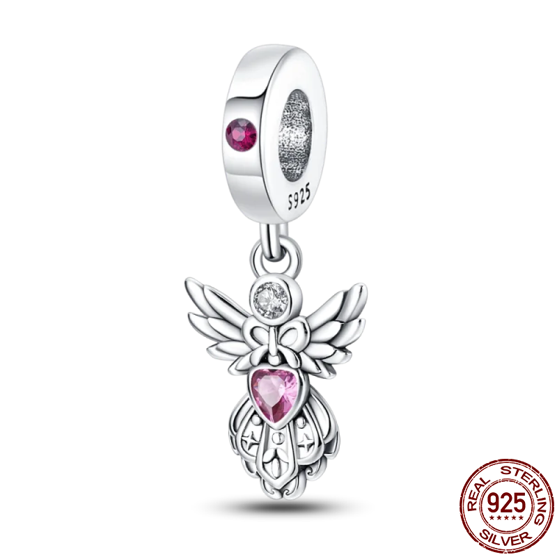 925 Sterling Silver Charm Bead with Zircon - Compatible Bracelet Charm