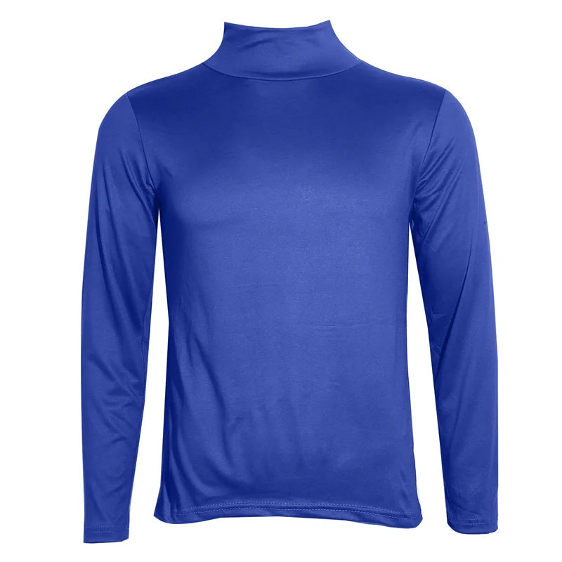 Men's Thermal Underwear Top - High Neck Slim Fit Long Sleeve Base Layer for Winter