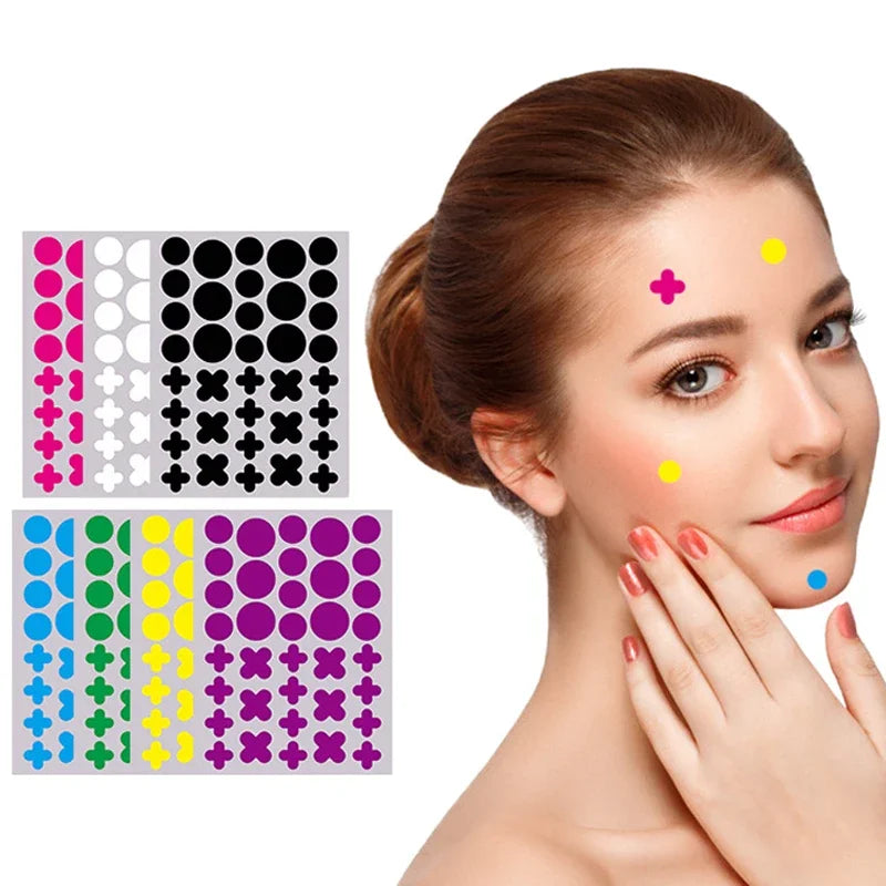 Colorful Cross-Shaped Acne Patches - 180 Pack