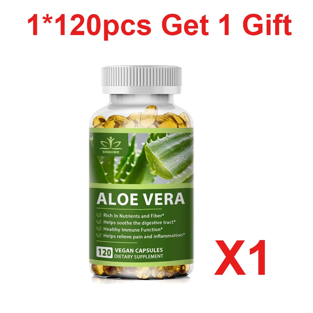 Organic Aloe Vera Weight Loss Capsules - Fast Fat Burning & Detox for Beauty & Health