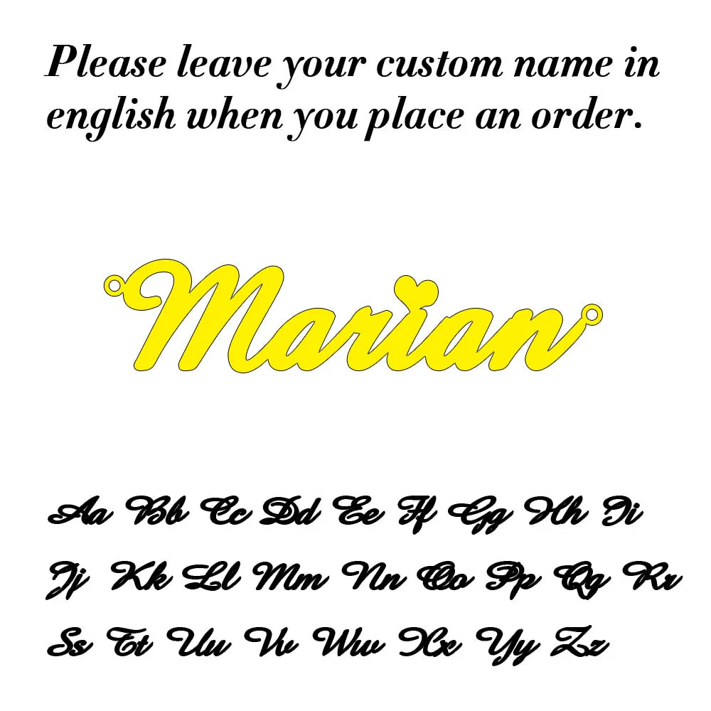 Custom Name Necklace – Personalized Cursive Pendant in Stainless Steel