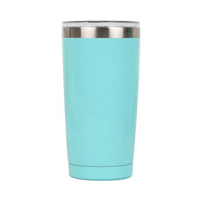 20oz stainless steel car cup, double-layer stainless steel thermos cup, portable car ice-cold cup