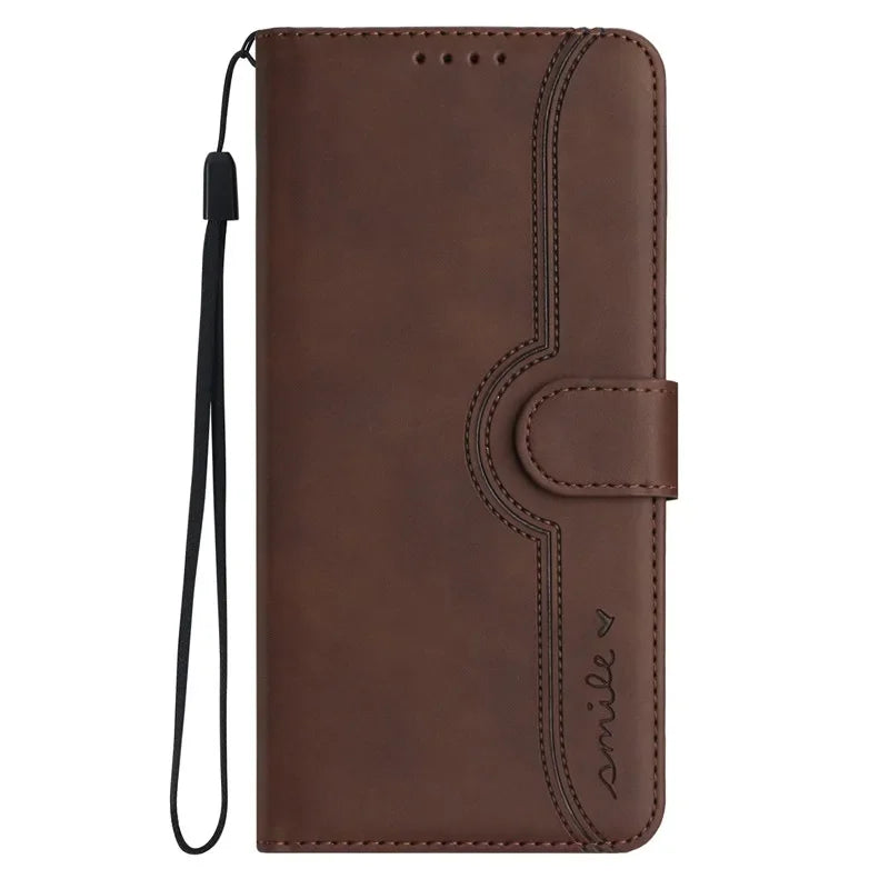 Huawei Wallet Case - Flip Leather Cover with Card Holder & Stand for P Smart, Y Series