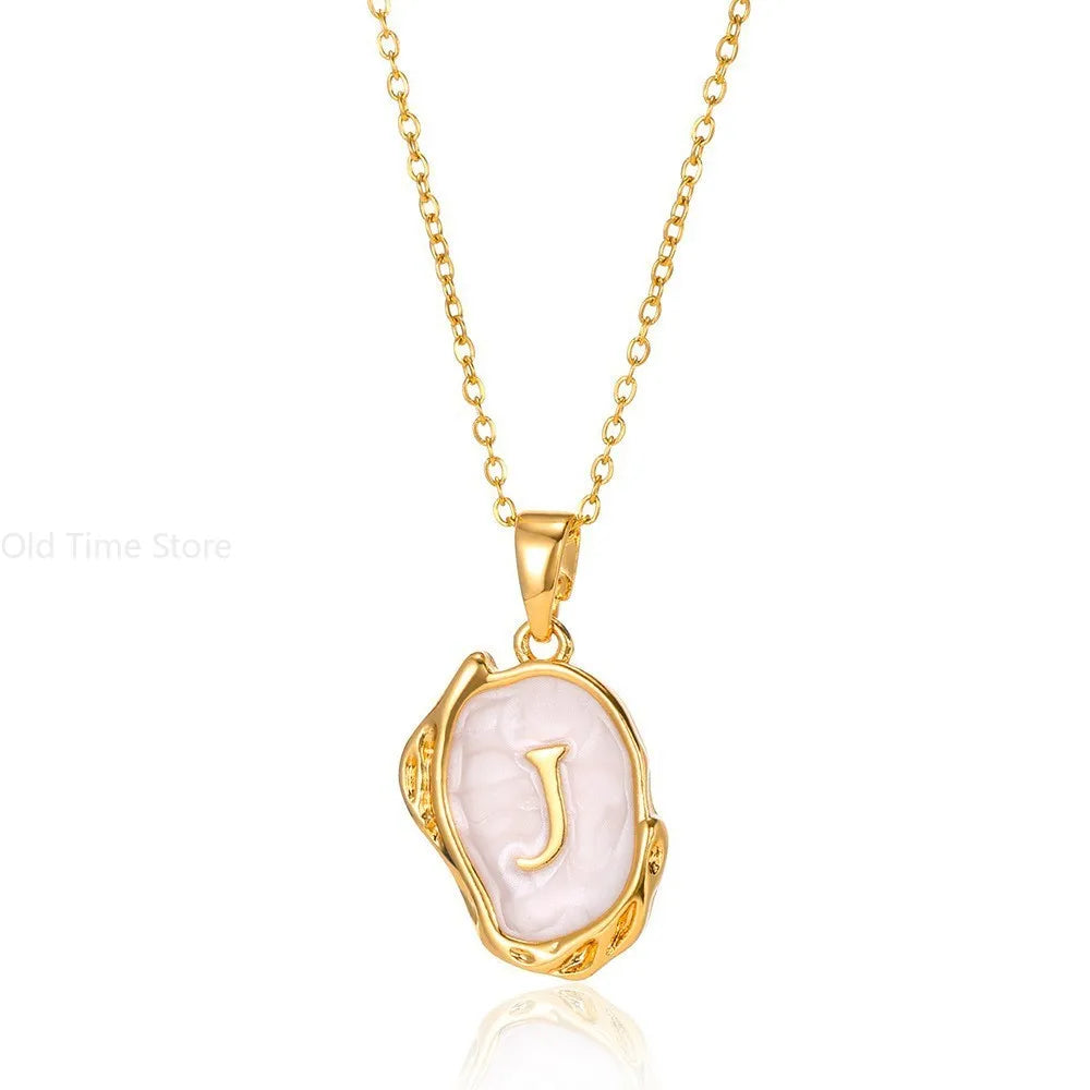Alphabet Initial Necklace – Stainless Steel Jewelry