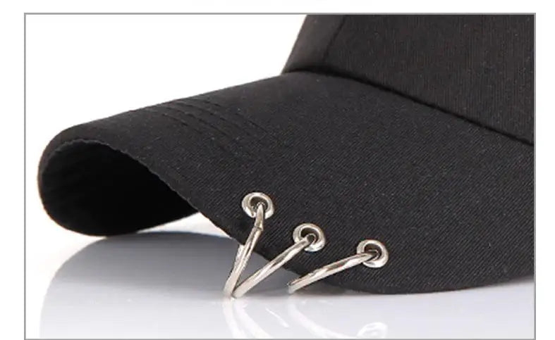 Ring Circle Baseball Cap - Korean K-Pop Style Snapback Dad Hat for Men & Women