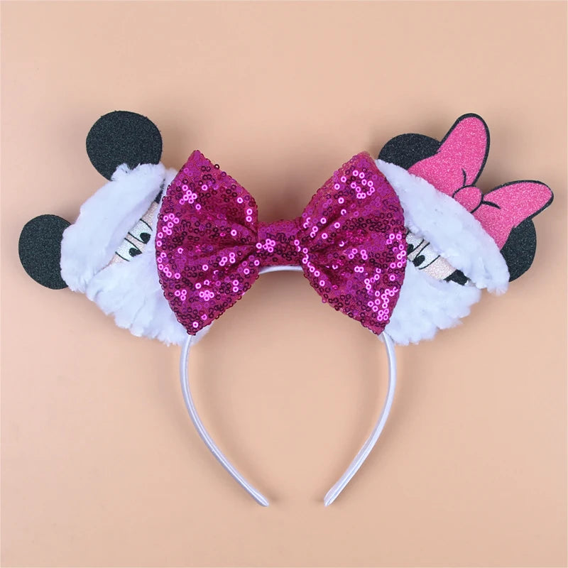 Disney Colorful Sequins Bow Headband – Rainbow Hair Accessory for Girls & Disney Fans