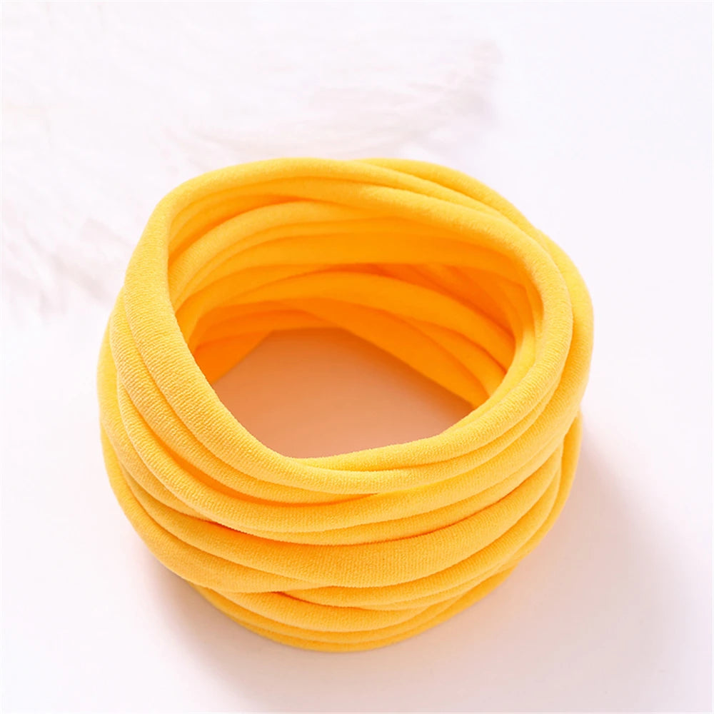 20PCS Baby Girl Soft Nylon Headbands Stretchy Traceless Hair Accessories
