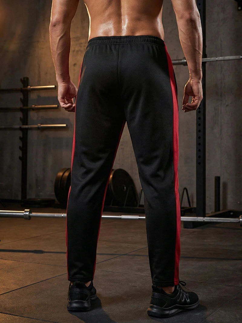 Men's Colorblock Athletic Joggers - Warm Workout Sweatpants