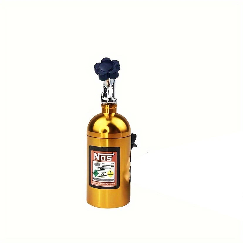 NOS Nitrogen Bottle Car Air Freshener - Lemon Scent Vent Clip Aromatherapy Auto Perfume