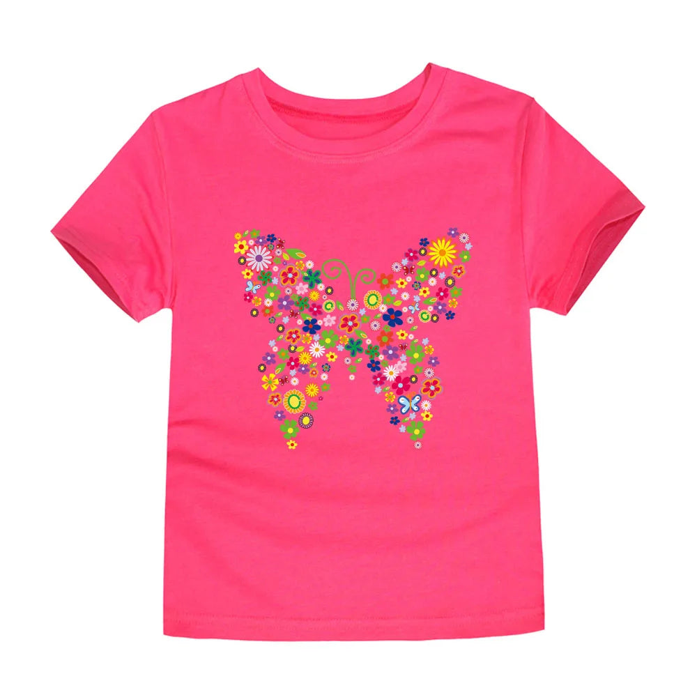 Toddler Girl Cotton T-Shirt Floral Print Tee