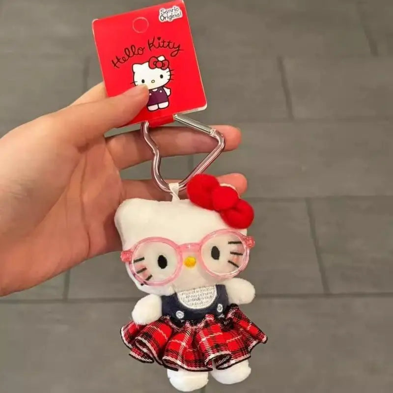 Hello Kitty Keychain - Sanrio Kawaii Pendant Doll with Sunglasses Backpack Charm
