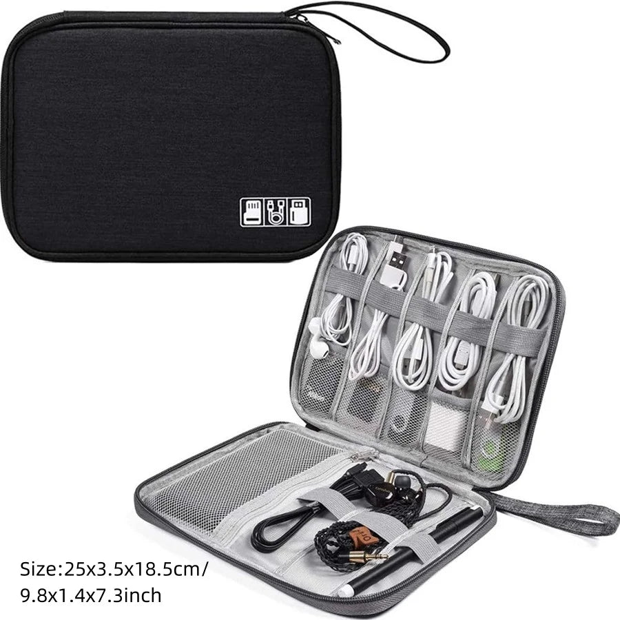 Waterproof Cable Storage Bag – Digital Electronics Organizer