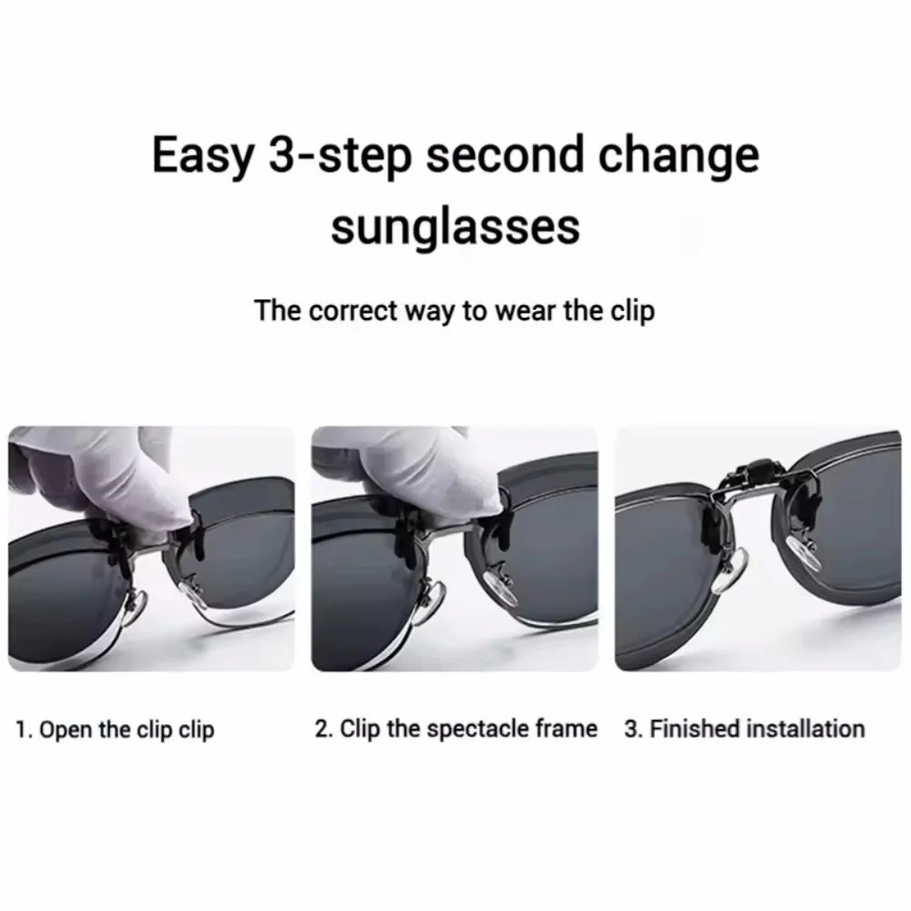 🌈 55% OFF! Color-Changing Polarized Clip-On Sunglasses - Flip-Up UV400 (Unisex)