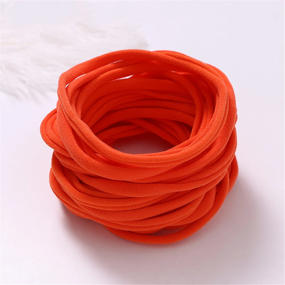 20PCS Baby Girl Soft Nylon Headbands Stretchy Traceless Hair Accessories