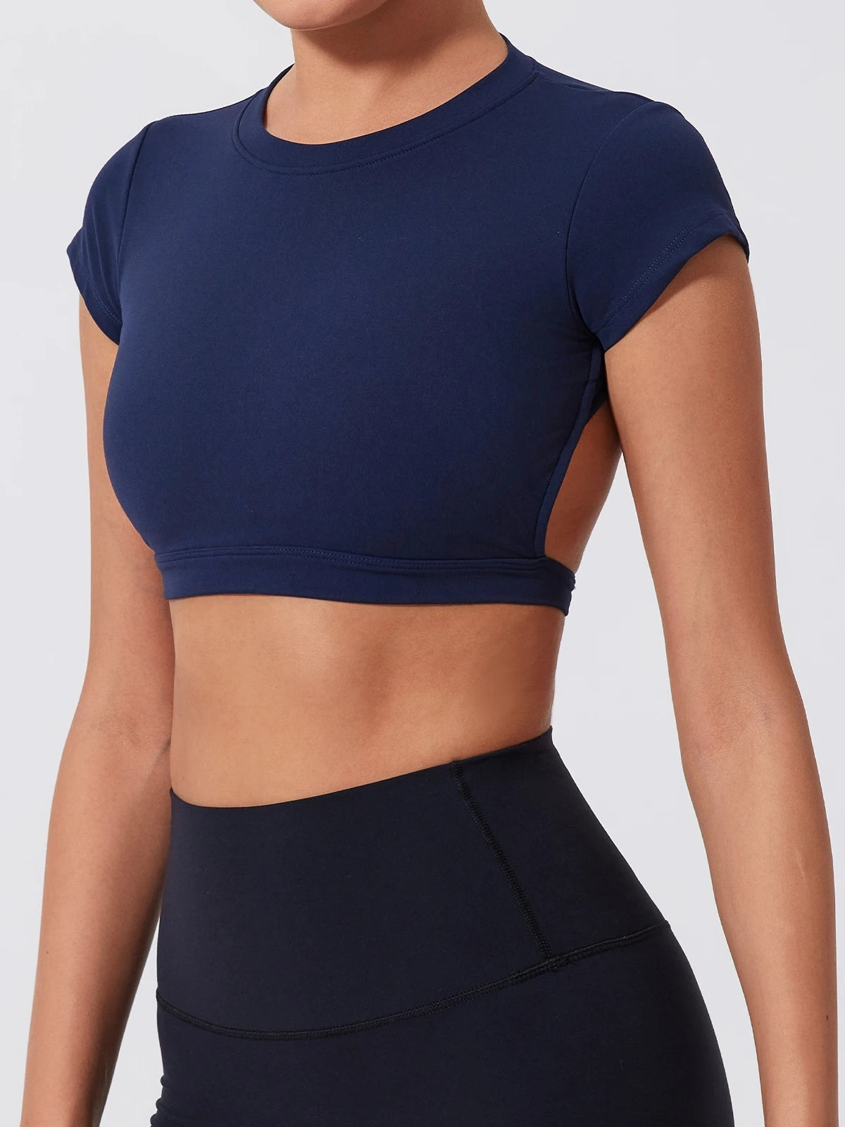 Women's Athletic Crop Top - Quick-Dry Backless Workout Top for Yoga, Gym & Fitness