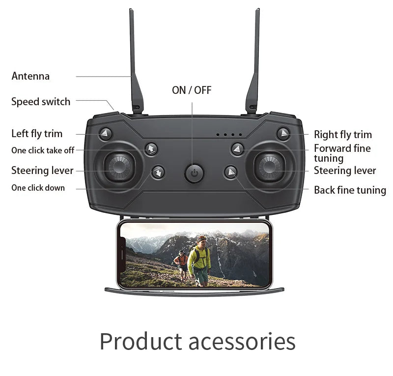 E88 Plus GPS Drone with 8K Dual Camera - 27 Min Flight, Obstacle Avoidance, 1000m Range