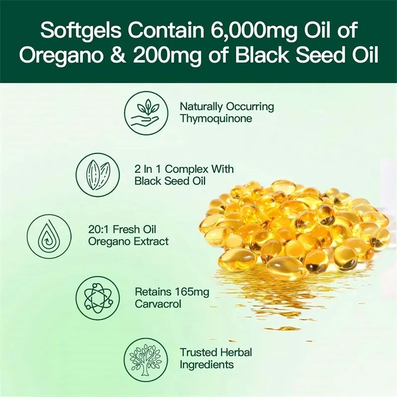 Oregano Oil Immune & Antioxidant Support Supplement