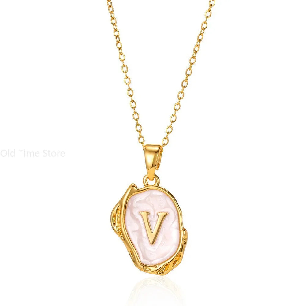 Alphabet Initial Necklace – Stainless Steel Jewelry