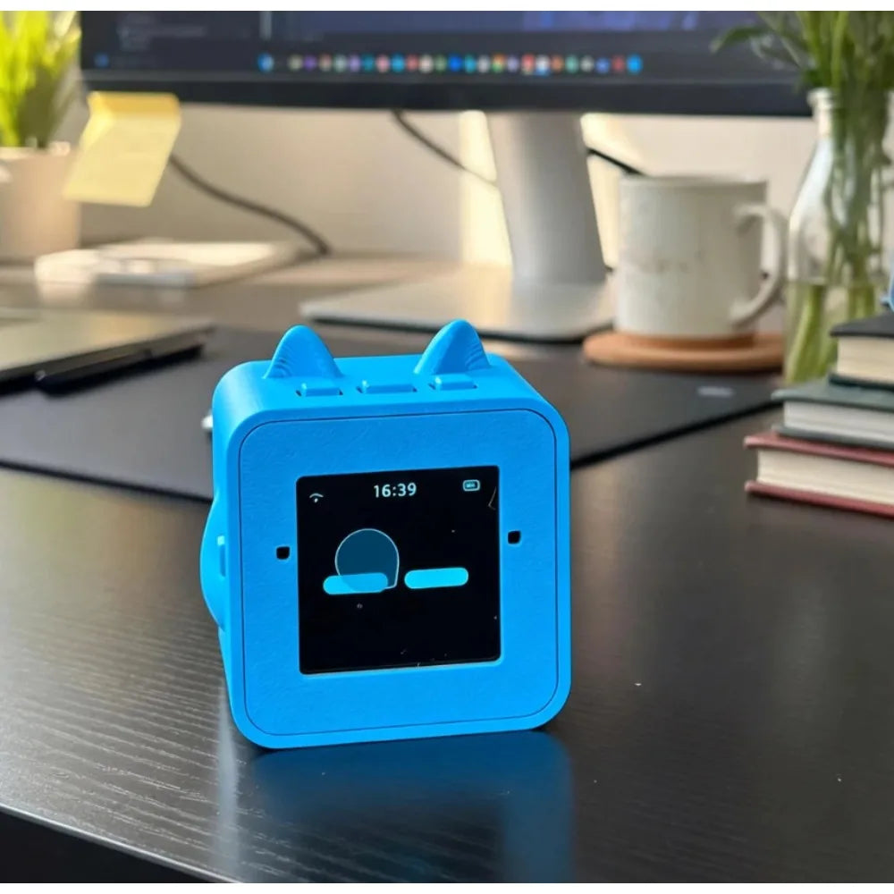 EMO XiaoZhi Mini AI Robot – Smart Voice Chatbot with Cat Ears & 11 Language Support