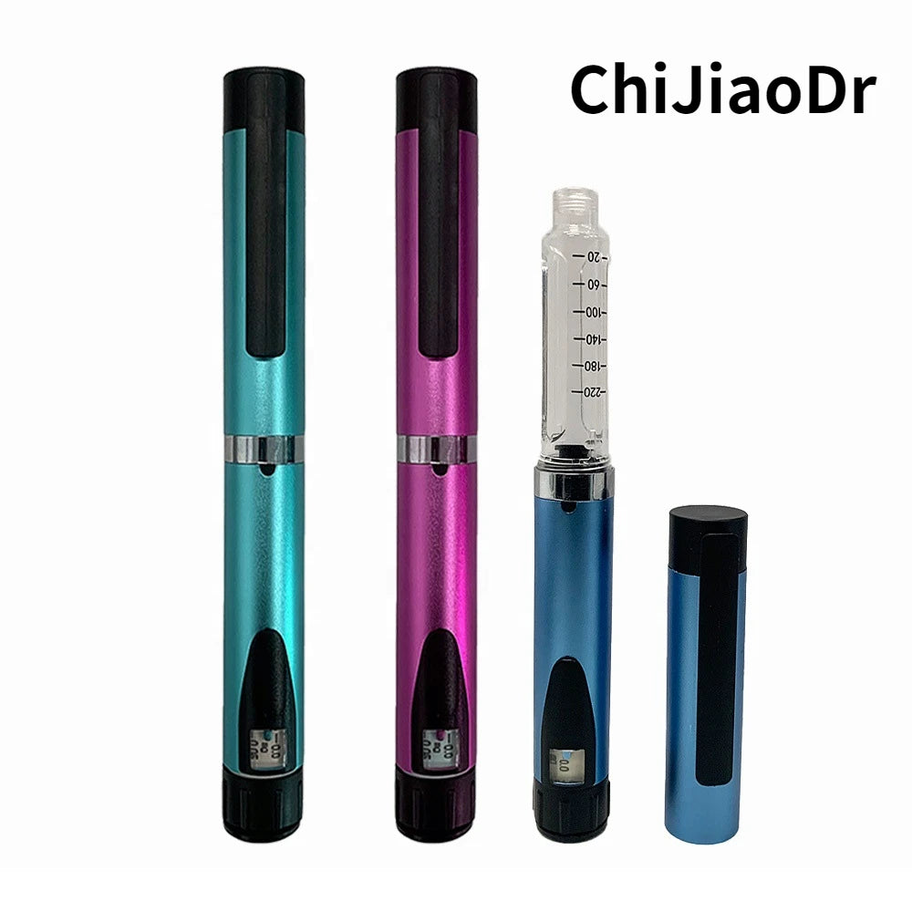 Reusable Metal Injection Pen - 3ML Cartridge Holder for Precise Dosing