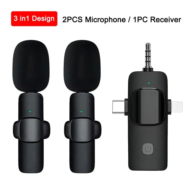 Wireless Mini Lavalier Mic for iPhone Android - Perfect for Video Makers, Live Streaming & Content Creation