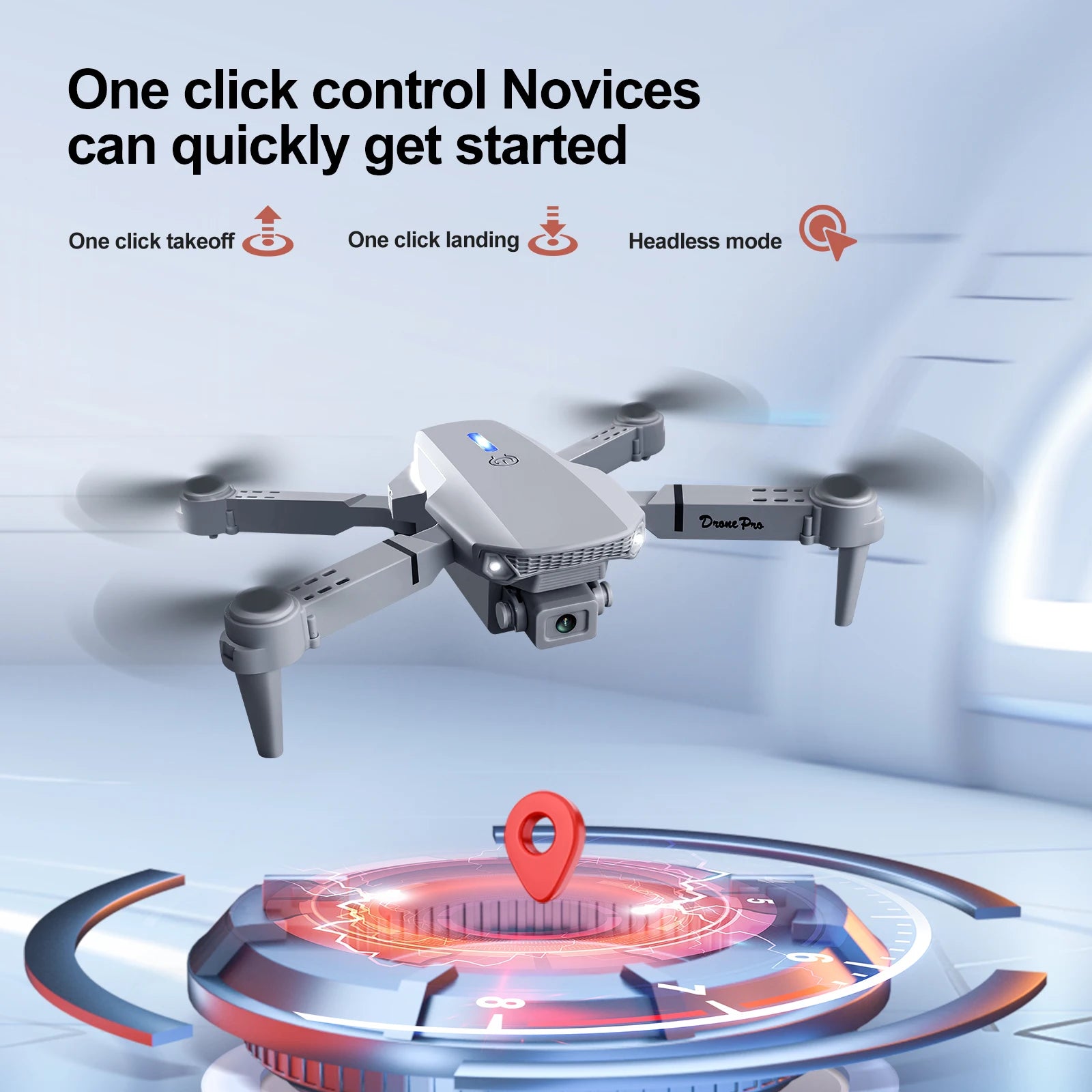 E88 Pro Foldable GPS Drone with 4K Dual Camera - 23 Min Flight, Optical Flow (360g)