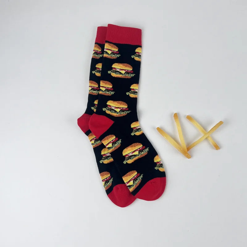 Funny Food Print Socks Unisex Casual Socks