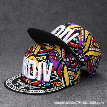 Korean Style Hip-Hop Flat Brim Cap - Unisex Adjustable Baseball Hat with Sun Protection
