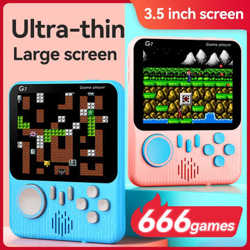 Handheld Game Console - 3.5" Screen with 666 Retro Classic Games & Joystick