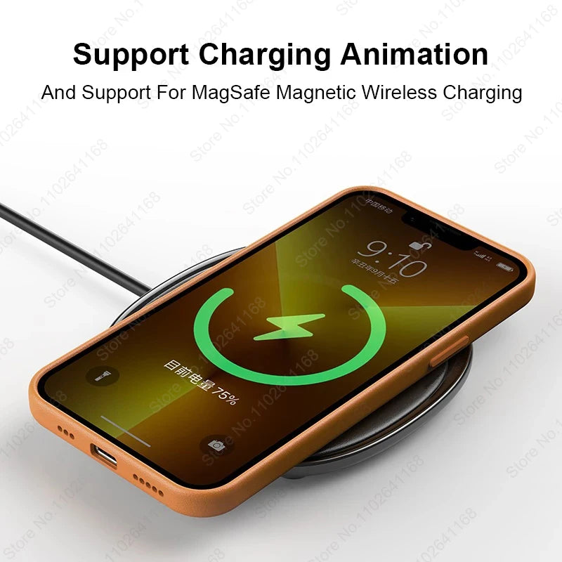 Animated Leather Case for iPhone 16/15/14/13 Pro Max - MagSafe Compatible